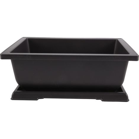 Grand Pot de Fleur Rectangle Bonsaï PéPinièRe JardinièRe Balcon Conteneur 29X21X10.5Cm (1/5)