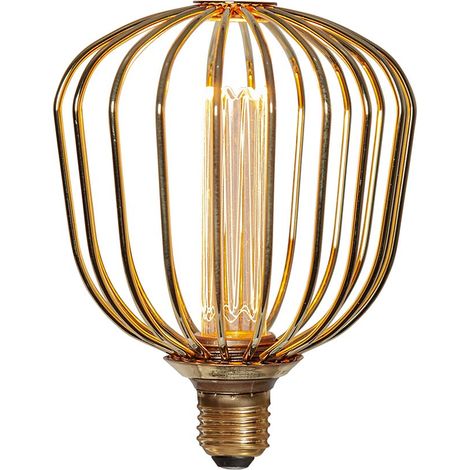 Star Trading Ampoule LED 'Decoled Metal', E27, 4,3W, 180lm, 3-Step-Dimmer, or, blanc chaud