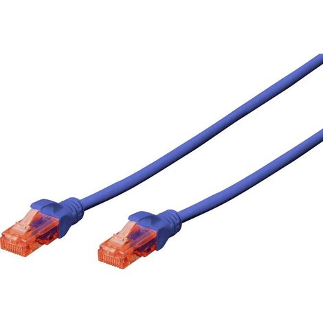 Digitus DK-1617-100/B RJ45 Câble réseau, câble patch CAT 6 U/UTP 10.00 m bleu sans halogène 1 pc(s) R02090 (1/4)