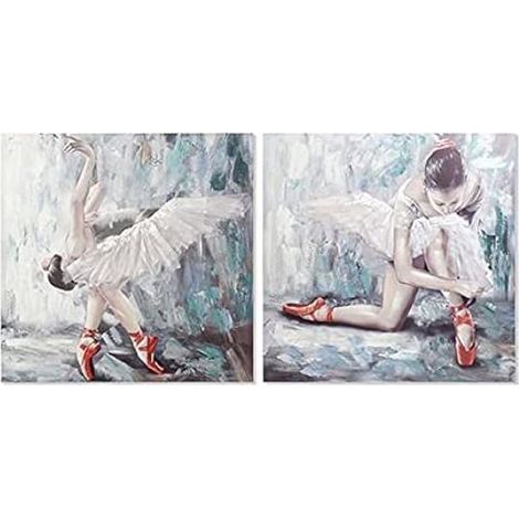 Tableaux - DEKODONIA - Bailarine - 100 x 100 cm - Set von 2 - Zeitgenössische Wanddekoration (1/2)