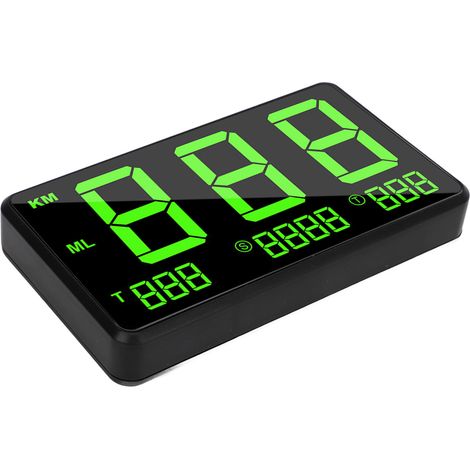 Avertisseur de fatigue avec affichage GPS numérique universel pour voiture, compteur de vitesse à lumière verte, écran HUD (1/5)