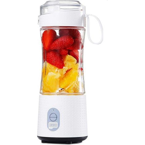1 ensemble de tasses à jus électriques portables blanches en ABS + acier inoxydable DC5V pour une utilisation à domicile. (1/5)