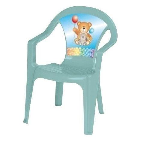 Sedia di plastica, turchese pastello