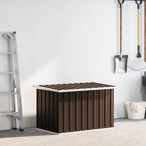 vidaXL Caja de almacenaje para jardín marrón 109x67x65 cm (1/5)