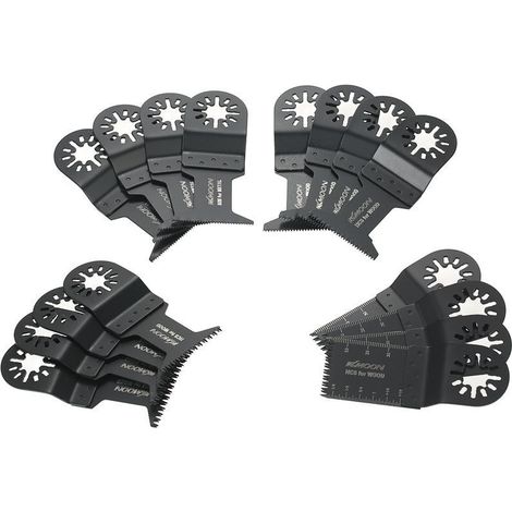 Tigrezy 16Pcs Mix Oscillant Lame De Scie Kit Multi Tool Webs Pour