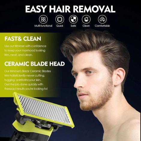 Lames de rechange T-Blade compatibles avec les rasoirs Philips OneBlade - Pack 3 unités (1/2)