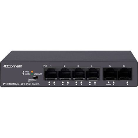 Switch 4 Porte Poe + 2 Uplink 10/100 ( Comelit Cod. Ipswp06N100A ) (1/2)
