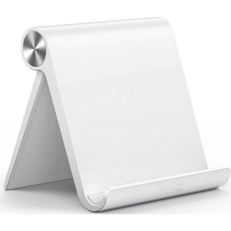 Support de tablette réglable - ULISEM - Pliable - Blanc - Ergonomique - Réglable en hauteur - Réglable en angle (1/5)