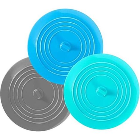 Juego de 3 tapones de silicona para desagüe, 15 cm, colador para fregadero, tapón, apto para bañera, ducha y fregadero de cocina. (1/5)