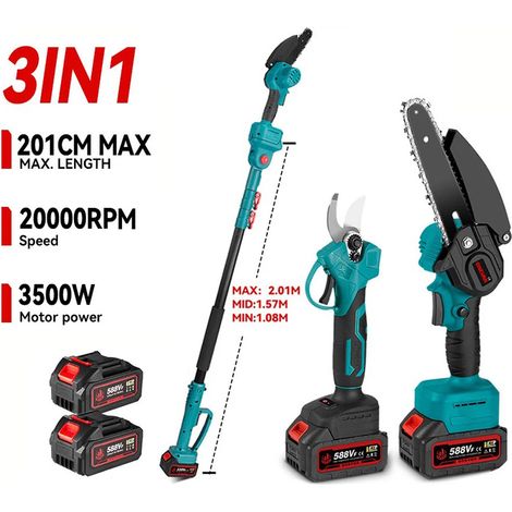 Elektro Kettensäge 3500W Teleskop 3in1 Garten Baumschnitt Makita (1/5)