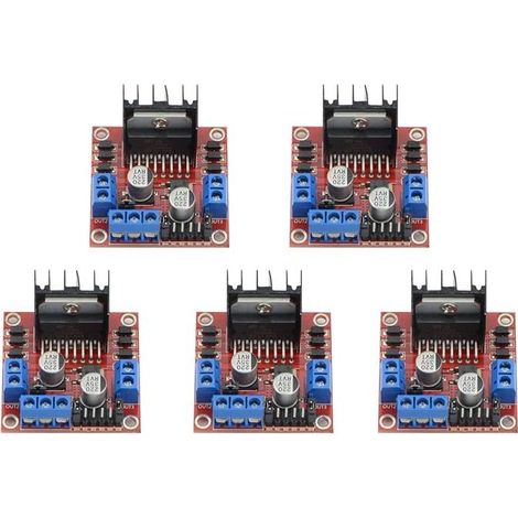 ARCELI Motor Drive Controller Board Module 5PCS L298N Dual H-Bridge Stepper Bridge Module for Arduino (1/5)