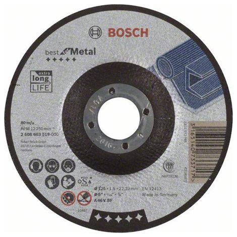 Bosch Accessories 2608603519 2608603519 Trennscheibe gekröpft 125 mm 1 St. Stahl (1/2)