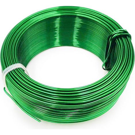 Blumendraht – Kleiner Ring – 1 mm x 50 m – Grün (1/2)