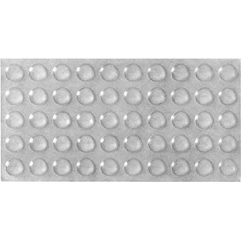 Lot de 50 tampons amortisseurs adhésifs pour porte de placard - en caoutchouc, 10 mm, Transparent (1/3)