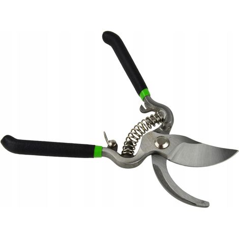 Geko Sécateur ergonomique noir lame acier HCS 200 mm (1/3)