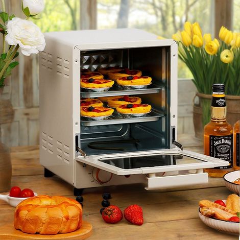 Four à air chaud multifonction 15 L à 3 niveaux, mini-four électrique pour pizza, pain, cuisson et rôtissage, appareil de cuisine
