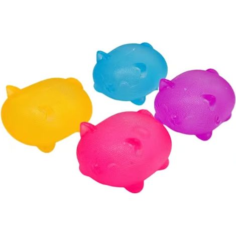 Balle anti-stress Needoh en forme de chat, un jouet à presser et anti-stress pour chats, couleur aléatoire. (1/5)