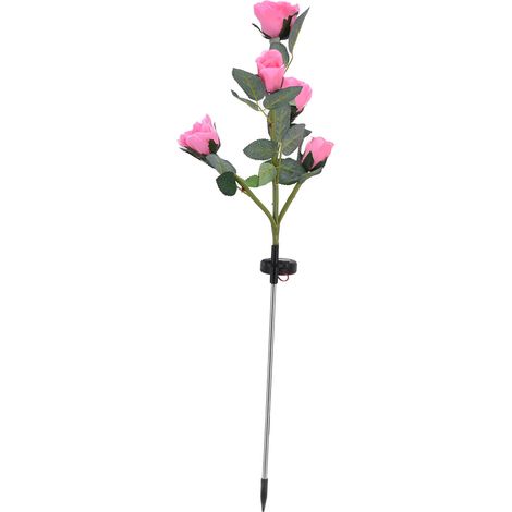 Fleurs solaires, panneau solaire, contrôle intelligent de la lumière, étanche, lampes solaires roses (1/5)