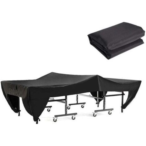 SNQ – Housse de table de ping pong imperméable – Protection contre neige, pluie, UV – Dimensions 280 x 153 x 73 cm – Fixation solide (1/5)