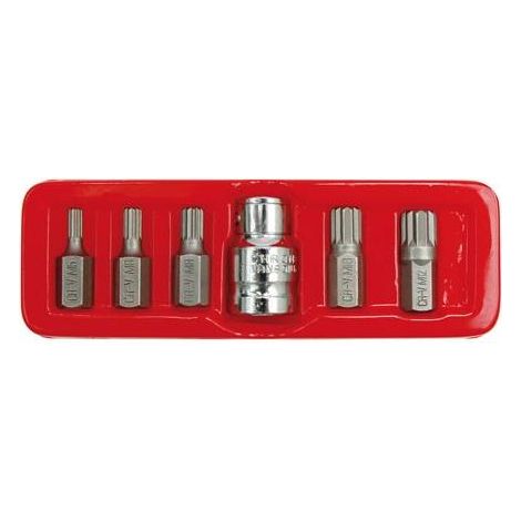 Spezial-Steckschlüsselsatz Spline M5–M12, 6-teilig