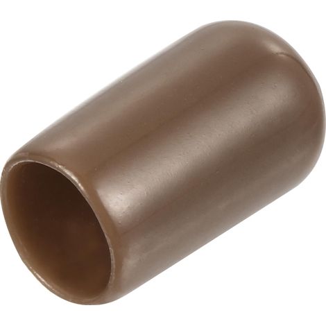 25pcs Embouts en Caoutchouc, 8 mm ID Vis Filetage Protecteur en PVC Embouts de Protection Flexible pour Tube Métallique, Câbles, Fils, Tige, Écrou et Cache Boulon, Brun (1/5)