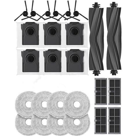 Lot de 26 accessoires pour robot aspirateur Dreame X40 Ultra-L40 Ultra-X40 Master - AQSACOKIYA - brosses, sacs, lingettes (1/4)