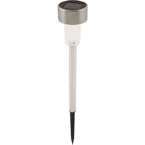 Lampe A  A nergie solaire LED Velamp H 37cm avec capteur crA pusculaire et pointe 1 pile AAA 1,2V 1000 mAh Ni-Mh lampes incluses Lampe de jardin extA rieur