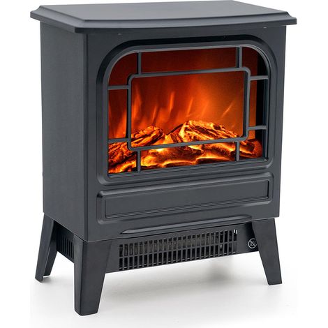 Elektro Kamine 1950W Kekai Nebraska 35x21x44 cm mit Feuersimulation Schwarz für Innenbereich (1/5)