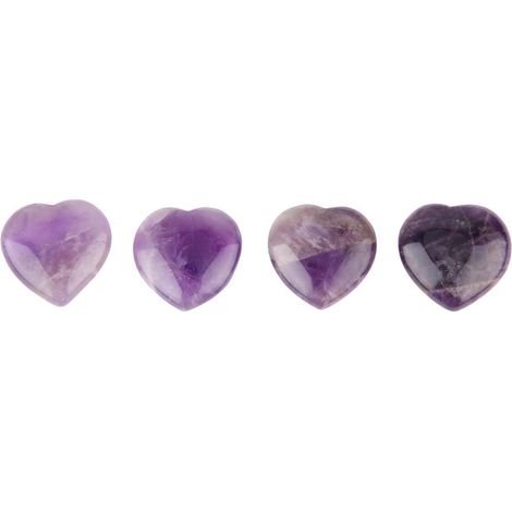 Pierre de guérison en fluorite cœur, décoration intérieure en cristal naturel (Améthyste) (1/5)