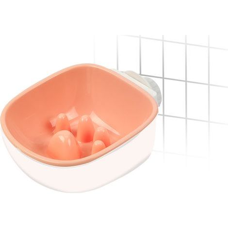 Comedero lento colgante con forma de huella de pata para mascotas, comedero colgante para perros y gatos, comedero acoplable para gatos (1/5)