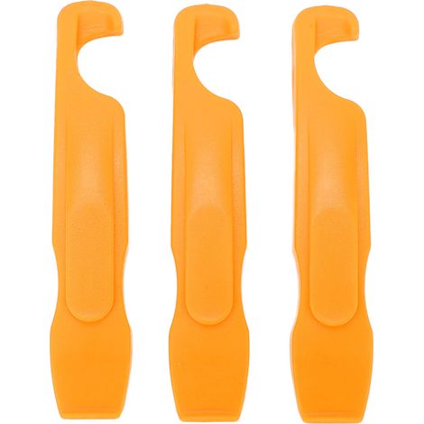 Kit de 3 Démonte-pneus Vélo en Nylon - Outils de Réparation pour Roues de Bicyclette - Jaune (1/5)