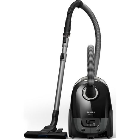 Philips – Aspirateur avec sac 900W – Niveau sonore 79dB – Technologie AirflowMax pour aspiration puissante – Brosse TriActive pour nettoyage efficace