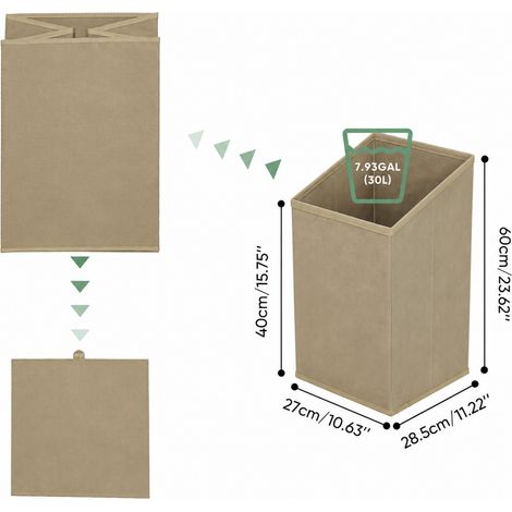 Armoire à linge à lattes avec couvercle articulé, meuble de rangement textile à 2 compartiments, placard autoportant pour balcon et salle d'eau, teinte blanche. (1/5)
