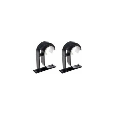 2 x supports de tringles à rideaux, supports de tringles de penderie en zinc, supports de suspension de rideaux pour montage au plafond