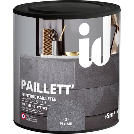 ID PITTURA PAIETTATA SENZA PRIMER PAILLET COLORE PIOMBO - 0.5 LT (1/4)