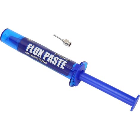 Flux liquide pour le soudage de composants électroniques (puces BGA), 10 cc, jaune, semi-transparent, faible viscosité, sans halogène. (1/5)