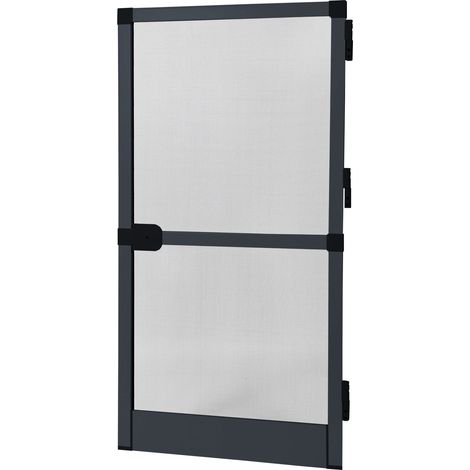 Moustiquaire porte battante Aluminium - L 215 x H 100 cm - Gris