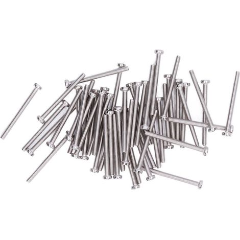 50Pcs Vis tête cylindrique fendue inox M3x35 (1/5)