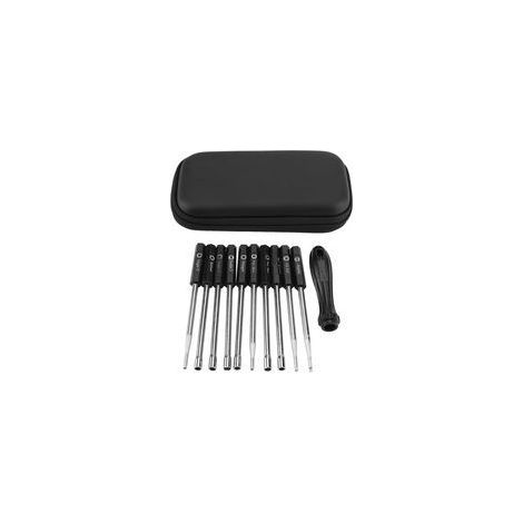 ALLIANDISSet de 10 outils de réglage carburateur – Tournevis Pacman, double D, cannelés – Compatible scies Stihl, Husqvarna, Zama, Walbro (1/5)
