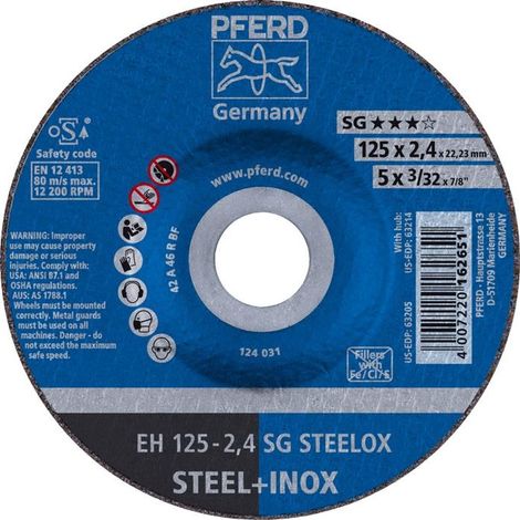 Disque à trononner A46RSG-INOX 125 x 2,4 mm coud (1/4)