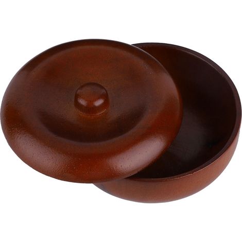 Bol à raser en bois d'hévéa pour homme, avec couvercle, pour savon et crème à raser. (1/5)