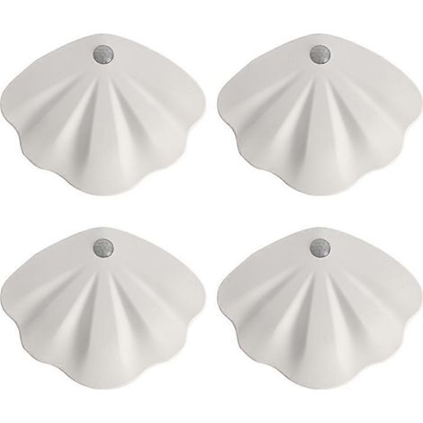 Dreifarbige LED-Nachtleuchte mit Bewegungsmelder (4er-Set) und USB-Anschluss, ideal zur Dekoration eines Flurs oder Treppenhauses. (1/5)