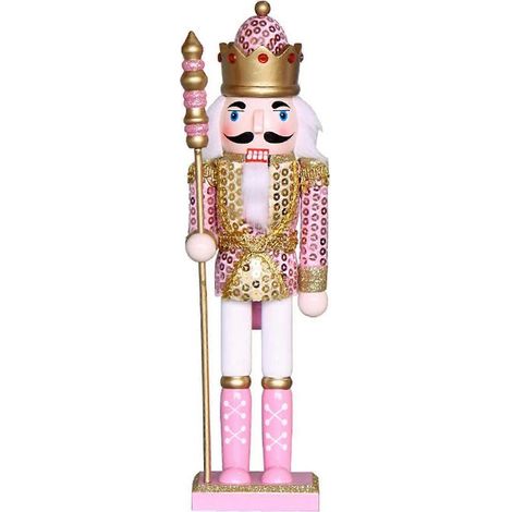 Soldat Casse-Noisette en Bois Rose Décor de Noël Artisanat (1/4)