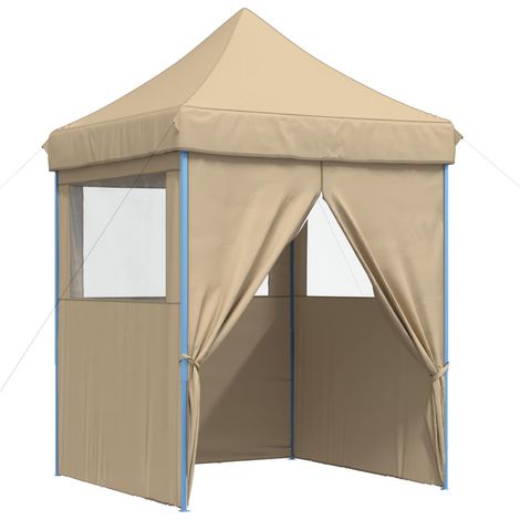 vidaXL Tenda Party Beige 200 x 200 x 306 cm Tessuto Oxford