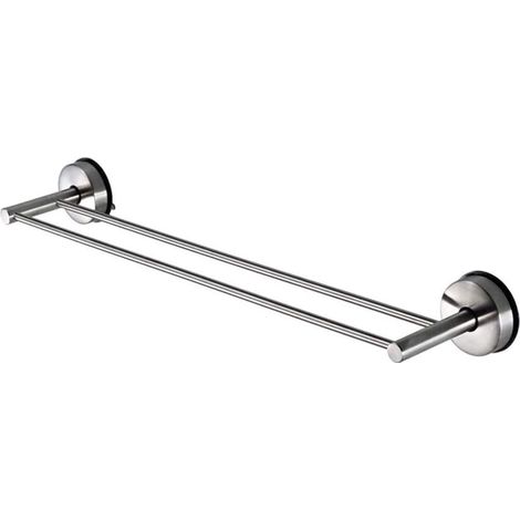 Porte-serviettes de salle de bain en acier inoxydable 304 sans perçage (fixation par ventouse ) 4310.56.5cm (1/5)