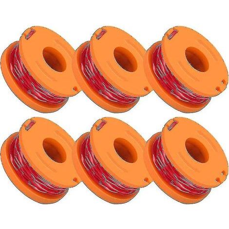 Trimmerfadenspule – 4,1 x 1,8 cm – Polyamid ABS – Rot – Für Rasenmäher – 6 Stück (1/5)