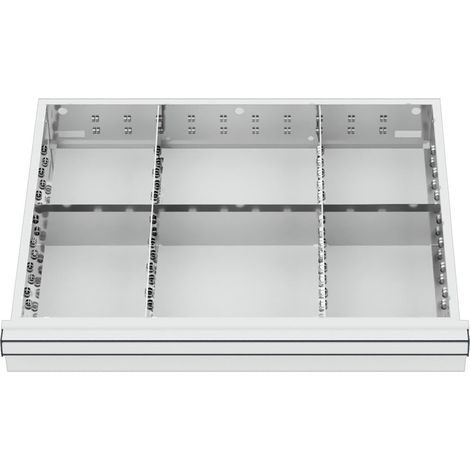 STIER Schubladeneinteilung Metalleinteilung BLH 200-300 mm Innenmaß 600x450 mm 6 Fächer (1/4)