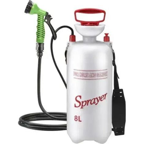 Douche portable (8 L) pour le camping, douche extérieure avec tuyau de 3 m pour les voyages et la randonnée, pulvérisateur multifonction pour l'irrigation et le lavage de voiture
