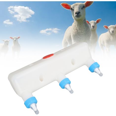 Babyflasche in Tierform mit 3 Saugern, 3 l, 35 cm, aus Kunststoff und Silikon, 11-teiliges Set für Ferkel und Lämmer. (1/5)