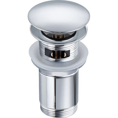 Balneo Bonde clic-clac avec trop-plein, pour lavabo, finition chrome, laiton
